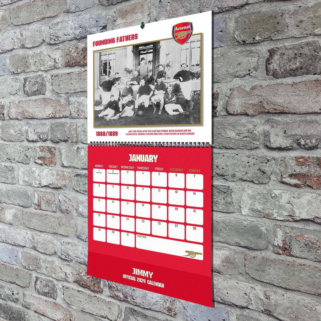 'Arsenal' 2024 Calendar By Intervino Ltd