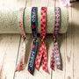 Set Of Four Festival Ribbon Bracelets, Love / Cheri, thumbnail 3 of 5
