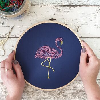 Flamingo Embroidery Kit, 6 of 6