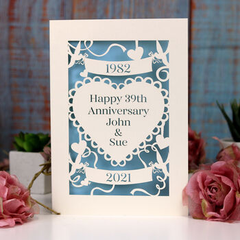 Personalised Laser Cut Anniversary Card, 2 of 11