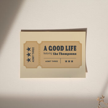 Ticket To A Good Life Personalised Family Print, 8 of 10