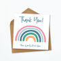 Thank You Personalised Card, Rainbow Greetings, thumbnail 2 of 4