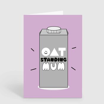 Oat Milk Outstanding Mum Funny Cute Mothers Day Card, 2 of 2