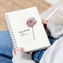 Personalised Birth Flower Birthday Journal Notebook, thumbnail 1 of 4