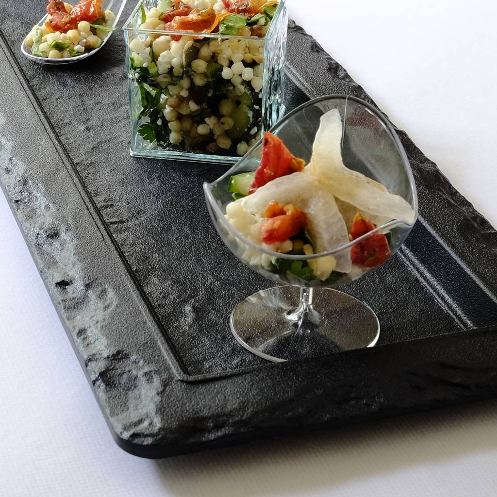 Two Slate Effect Serving Platters Party Tableware By Bunting & Barrow