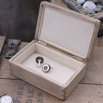 Daddy's Personalised Wooden Cufflink And Watch Box, 3 of 4