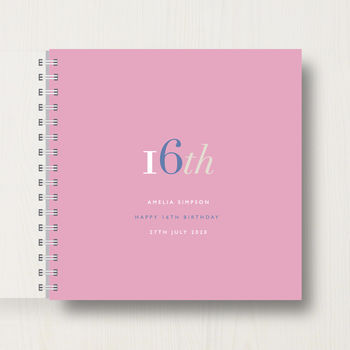 Personalised 16th Birthday Memory Book Or Album, 8 of 12