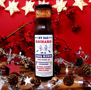 BBQ King / Queen Personalised Chilli Sauce Gift Set, 2 of 9