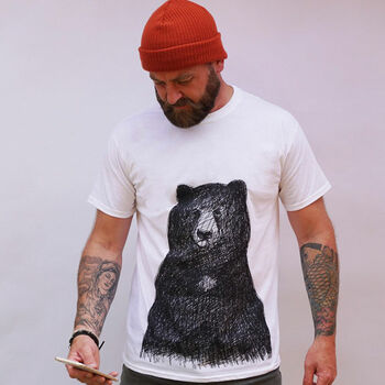 Big Bear Organic T Shirt Mens, 3 of 6