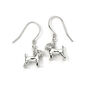 Sterling Silver Schnauzer Hoop Or Hook 3D Earrings, thumbnail 4 of 8