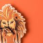 Lion Wooden Bedroom Wall Clock, thumbnail 4 of 7
