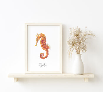 Seahorse Art Print, 3 of 4