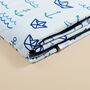 Personalised Blue Sailor Children's Weighted Blanket, thumbnail 5 of 9