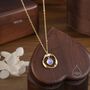 Sterling Silver Moonstone And Mobius Circle Pendant Necklace, thumbnail 4 of 11