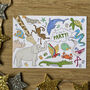 Animal Party Invitations To Colour In, thumbnail 3 of 5