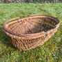 Set Of Two Natural Willow Wicker Garden Trug Baskets, thumbnail 6 of 7