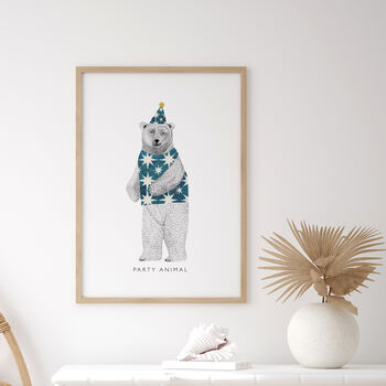 Personalised Friendly Party Bear Print, 3 of 3