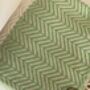 Zigzag Design Green Soft Sofa Throw, thumbnail 2 of 8