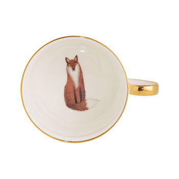 Fox And Rabbits Bone China Teacup And Saucer, 6 of 8