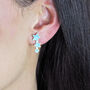 Colourful Enamel Shooting Stars Stud Earrings, thumbnail 2 of 9