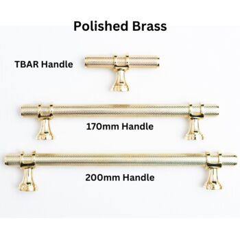 Solid Brass Knurled Kitchen Pull Handles And Knobs, 4 of 12