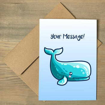 Personalised Whale Cute Greeting Card, 2 of 2
