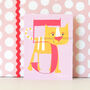 Mini Happy Cat 5th Birthday Card, thumbnail 4 of 4