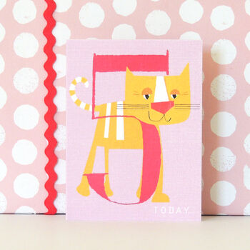 Mini Happy Cat 5th Birthday Card, 4 of 4