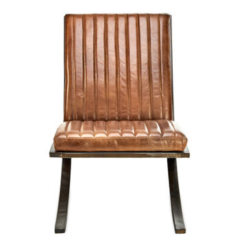 Ribbed Leather Lounger, 4 of 5