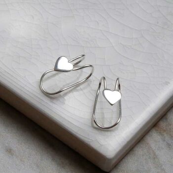 Gold Plated Or Sterling Silver Heart Ear Cuffs, 3 of 4