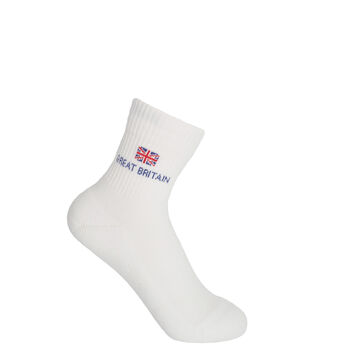 Great Britain White Luxury Sports Women's Socks, 3 of 4