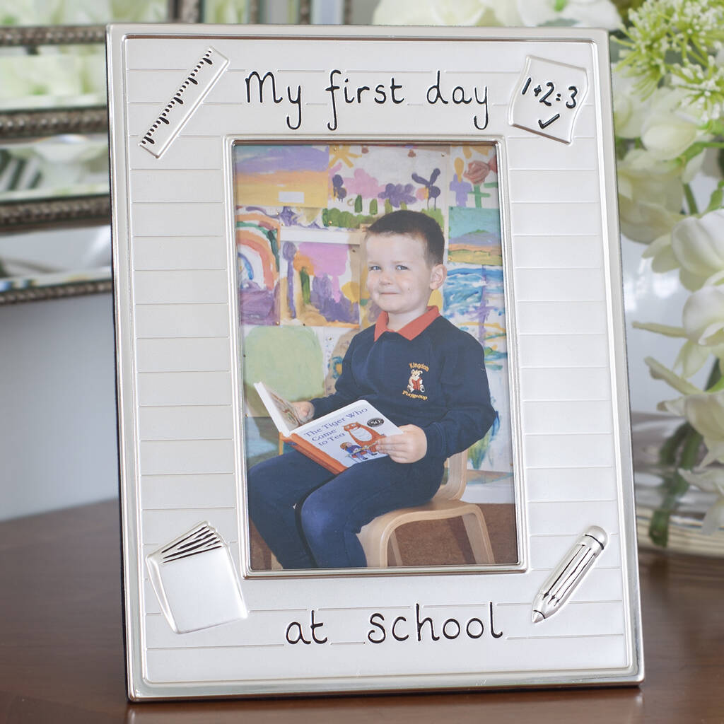 My First Day At School Silver Photo Frame By Jodie Byrne my-first-day-at-school-silver-photo-frame-by-jodie-byrne