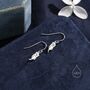 Otter Drop Hook Earrings In Sterling Silver, thumbnail 3 of 11