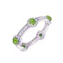Green Diopside Gemstone Sterling Silver Stacking Ring, thumbnail 3 of 7