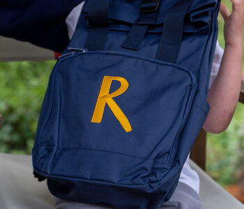 Adult's Personalised Initial Roll Top Backpack, 7 of 10