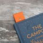 Personalised Orange Leather Bookmark, thumbnail 3 of 7