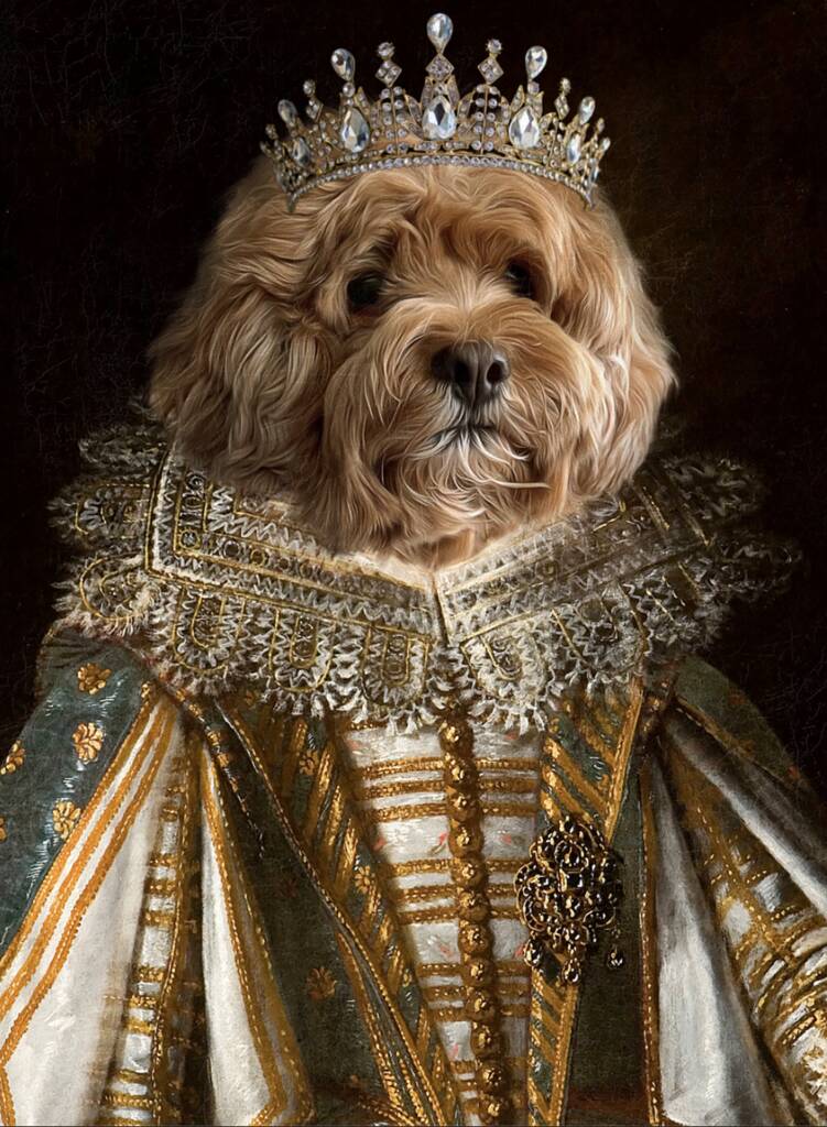 High Resolution Royal Pet Portrait Template