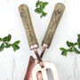 Personalised Luxe Copper Trowel And Fork Set, thumbnail 3 of 10