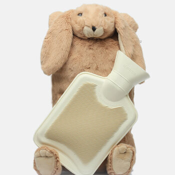 Brown Bunny Personalised Hot Water Bottle, Gift Boxed, 3 of 7