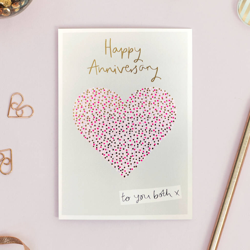 Anniversary Card With Gold Foiled Heart