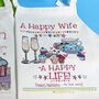 Personalised 'A Happy Wife' Apron, thumbnail 4 of 6
