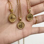Star Sign Zodiac Disc Necklace 18k Gold Plated, thumbnail 8 of 11