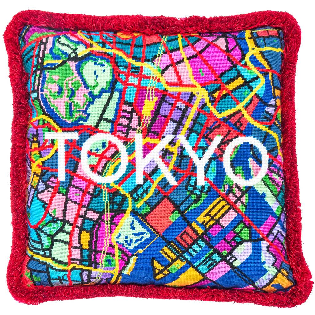 Tokyo Nights City Map Tapestry Kit, 1 of 8
