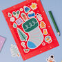 Christmas Stocking Christmas Eve Card With Stickers, thumbnail 1 of 2