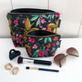 Cherry Blossom Handmade Washable Makeup Bag Two Sizes, thumbnail 1 of 12
