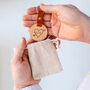 Personalised Carved Heart Keyring For Couples, thumbnail 3 of 4