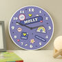 Personalised Positive Vibes Wooden Childrens Clock, thumbnail 1 of 3