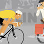 Personalised Cycling Art Print, Time Trial, thumbnail 3 of 9