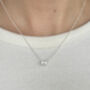 Sterling Silver Personalised Initial Cube Necklace, thumbnail 4 of 7