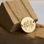 Loved Ones Handwriting Disc Necklace, thumbnail 2 of 4